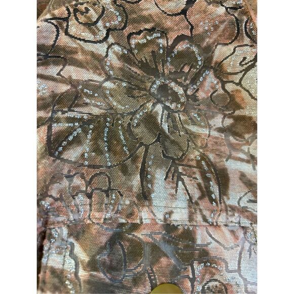 Ruby Rd shirt top pink blush rayon blend button top jacket silver thread new $54 - Picture 6 of 11